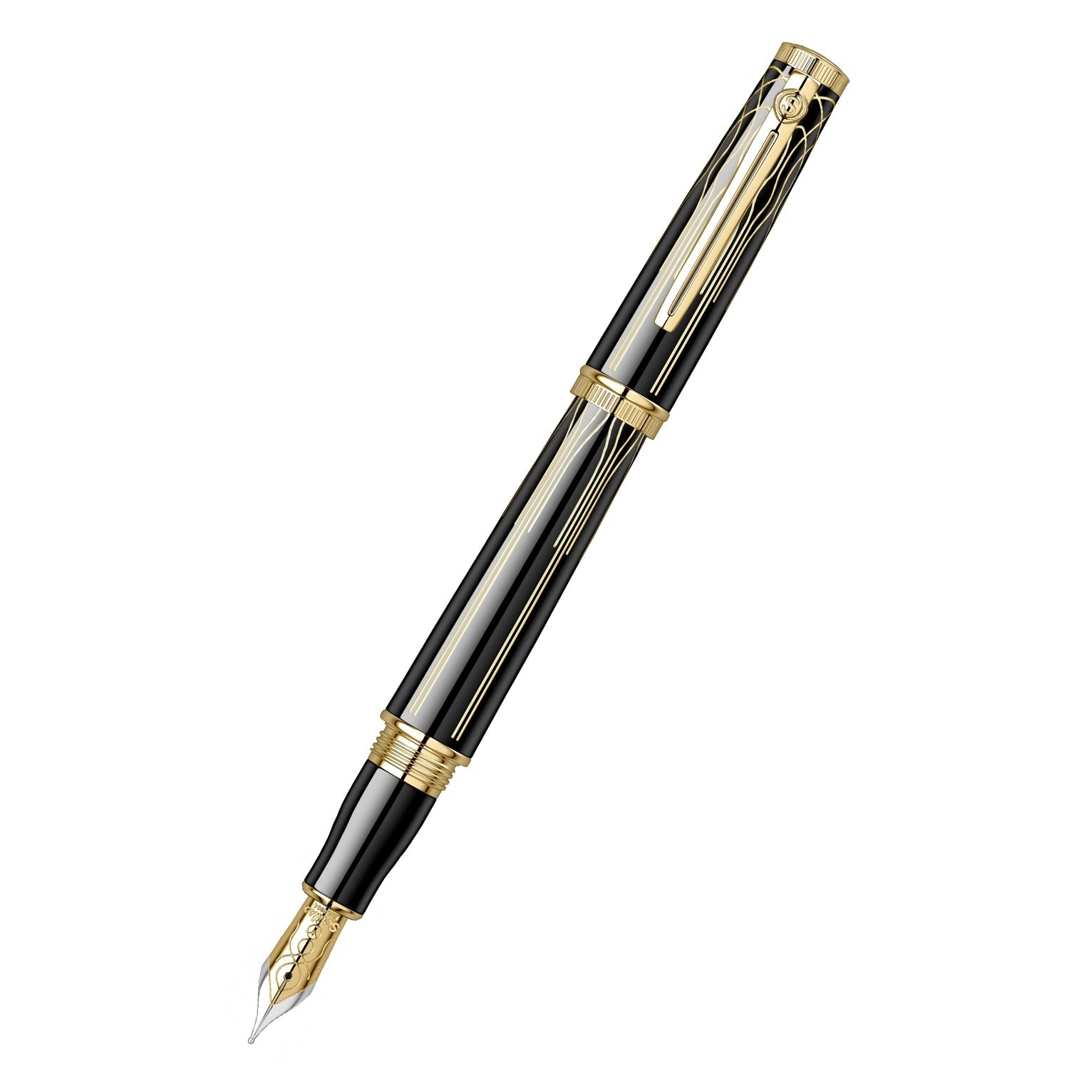 Scrikss | Heritage | Fountain Pen | Glossy Black GT-Broad