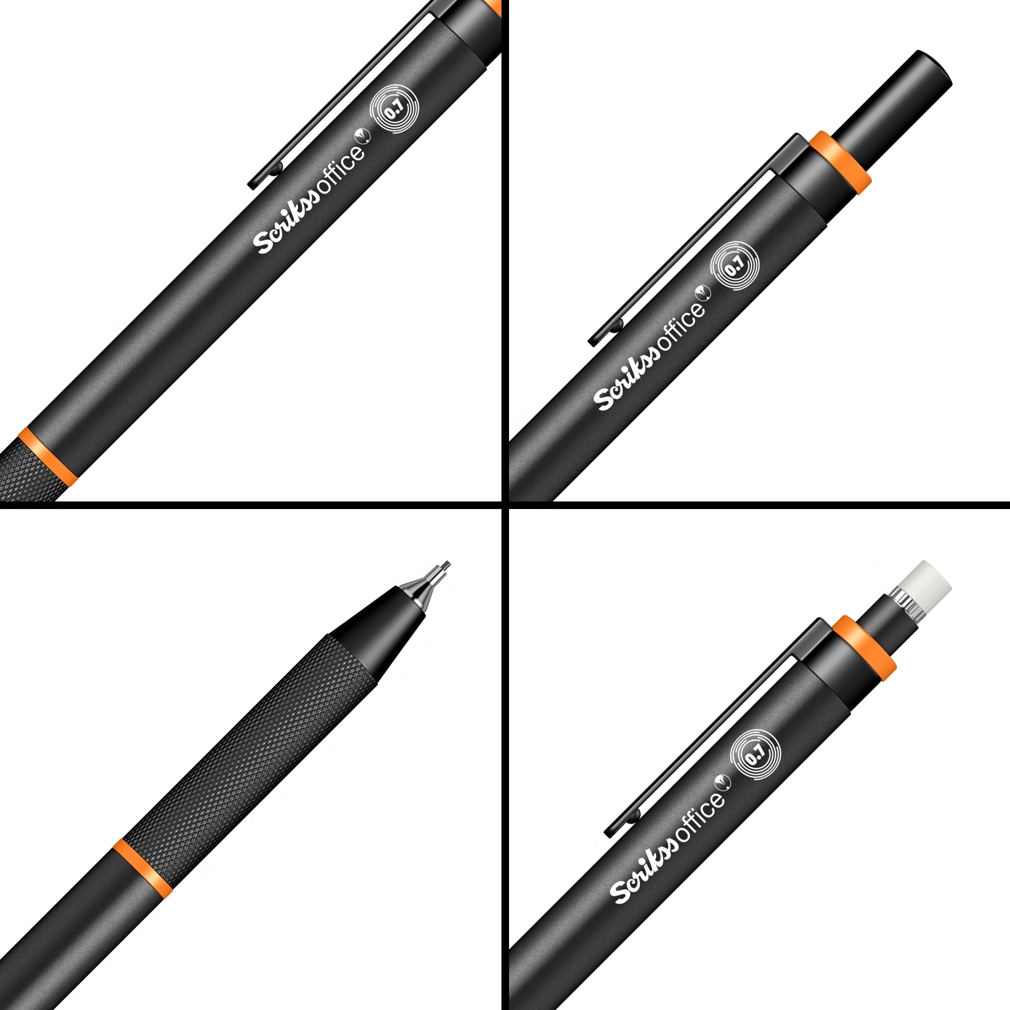 Scrikss | Twist | Mechanical Pencil | Orange- 0.7mm