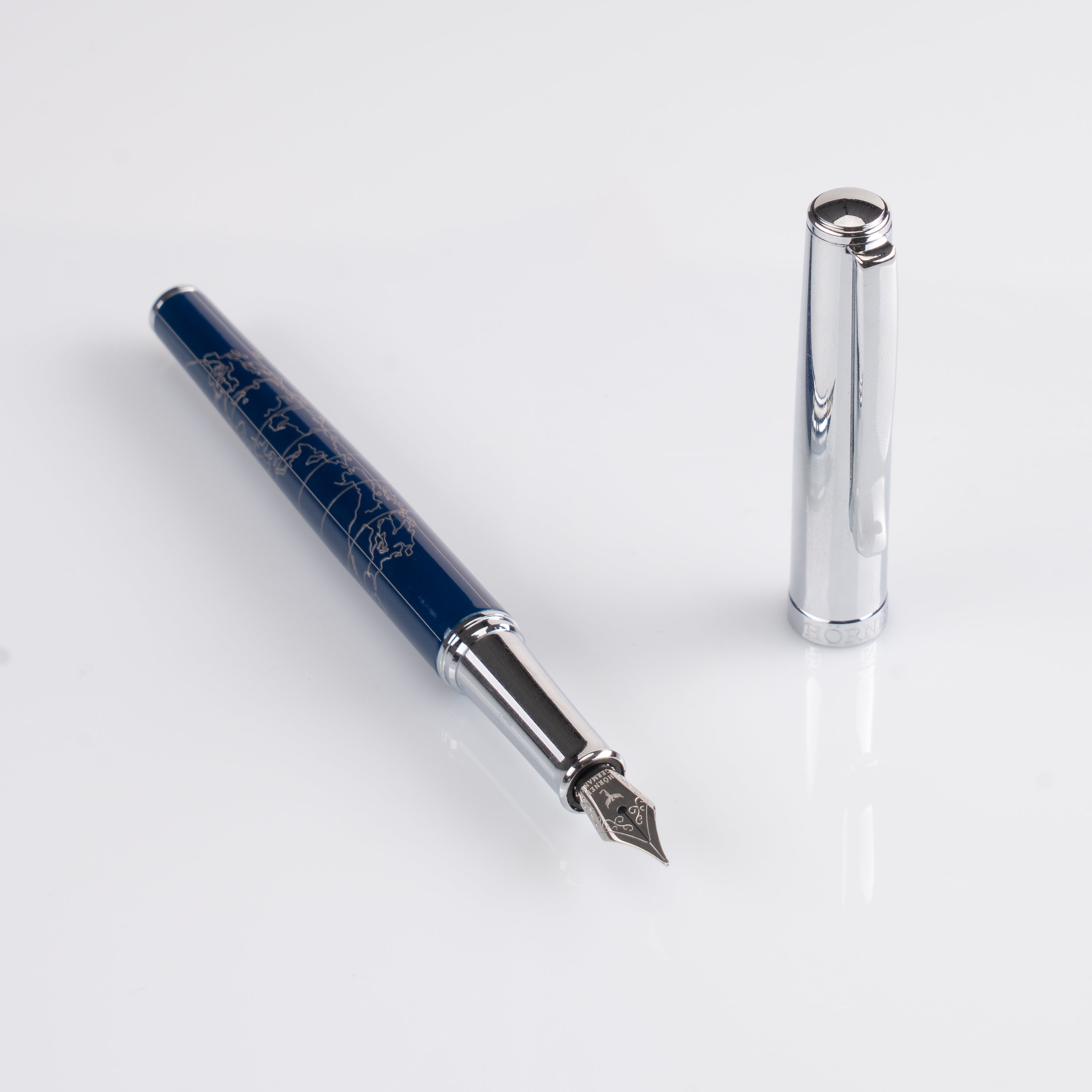 Horner | Terra | Fountain Pen | - Blue Chrome