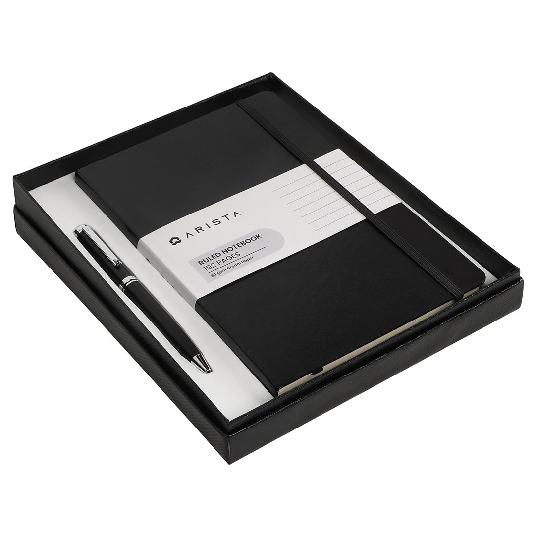 Arista | Ballpoint Pen | - Black Barrel CT (With A5 Note Book)