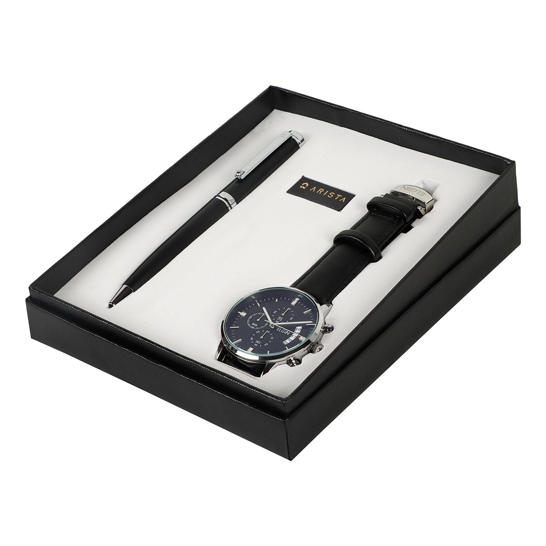Arista | Ballpoint Pen | - Black Barrel CT (With Elgin Watch)