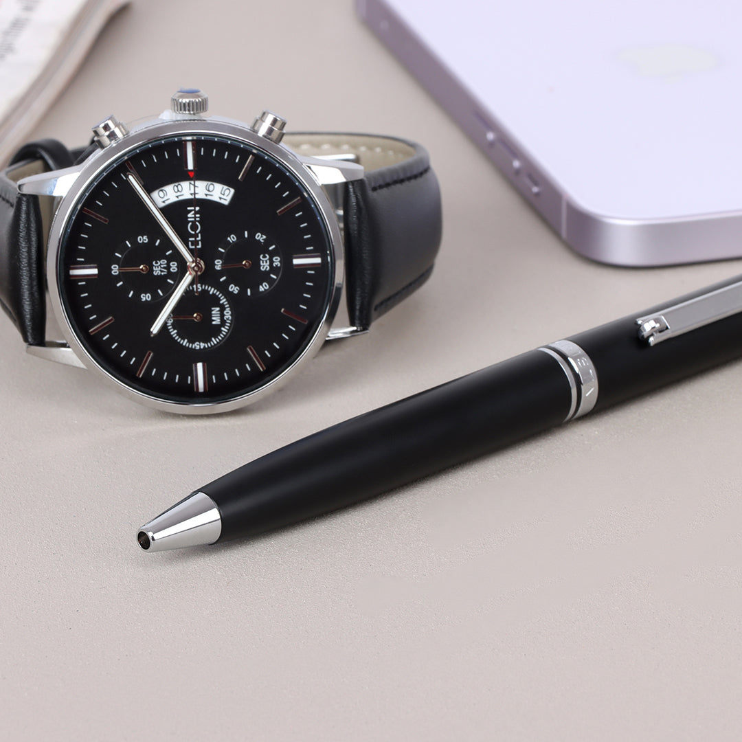 Arista | Ballpoint Pen | - Black Barrel CT (With Elgin Watch)