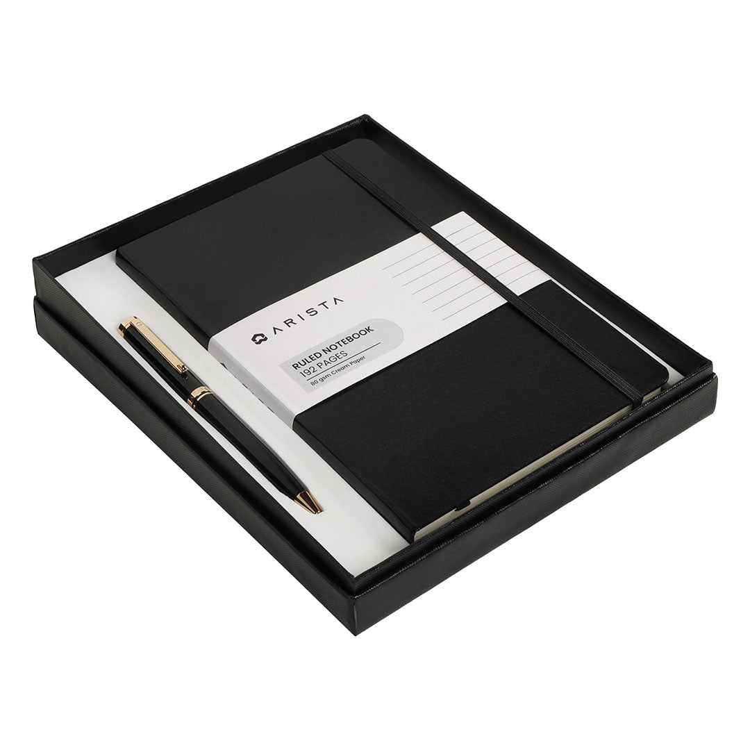 Arista | Ballpoint Pen | - Black GT (With A5 Note Book)