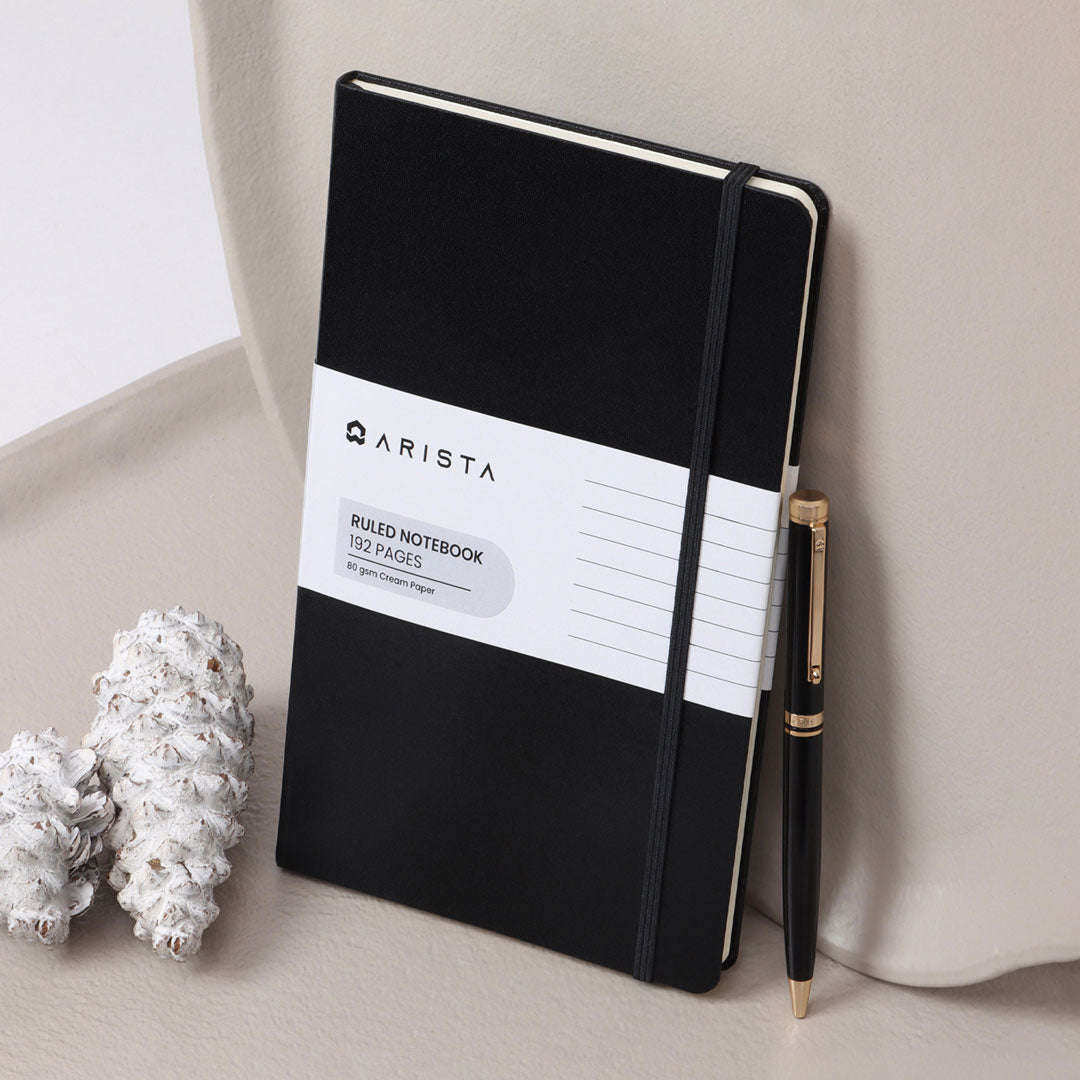 Arista | Ballpoint Pen | - Black GT (With A5 Note Book)