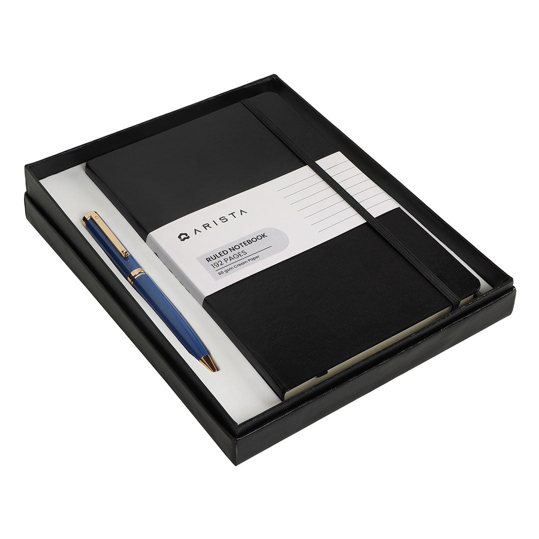Arista | Ballpoint Pen | - Sapphire Blue GT (With A5 Note Book)