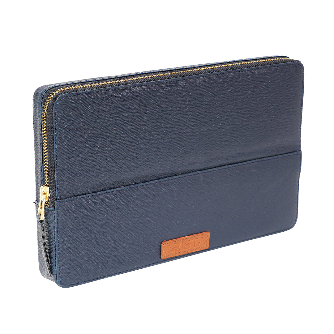 Arista | Pen Leatherette | Pen Case For 12 Pens - Blue