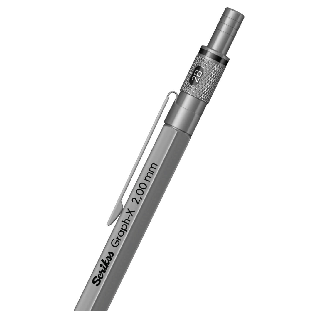 Scrikss | Graph-X | Mechanical Pencil | Satin Grey Titanium-2mm
