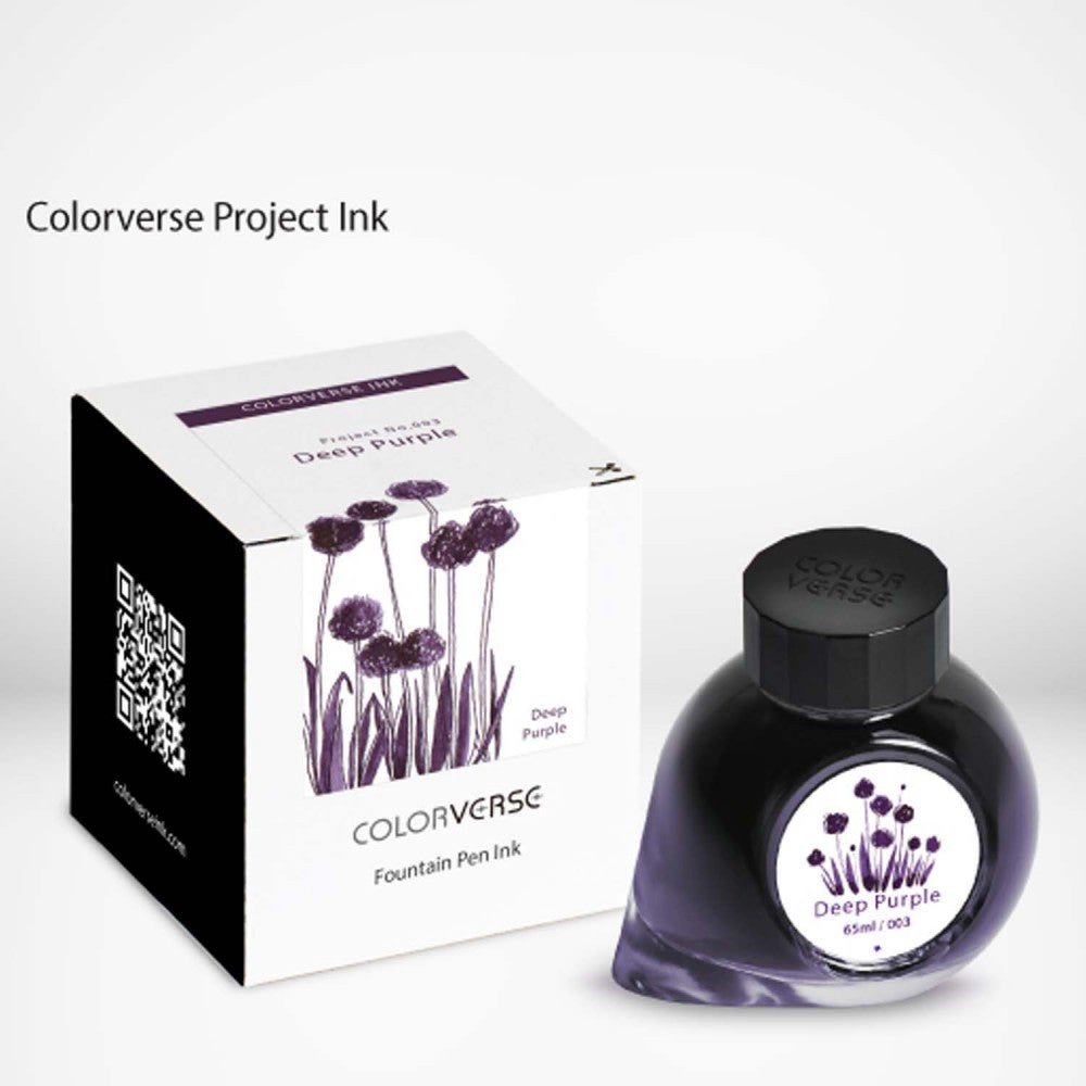 Colorverse | Project Series | Fountain Pen Ink | Deep Purple | 65ml - penpencilink