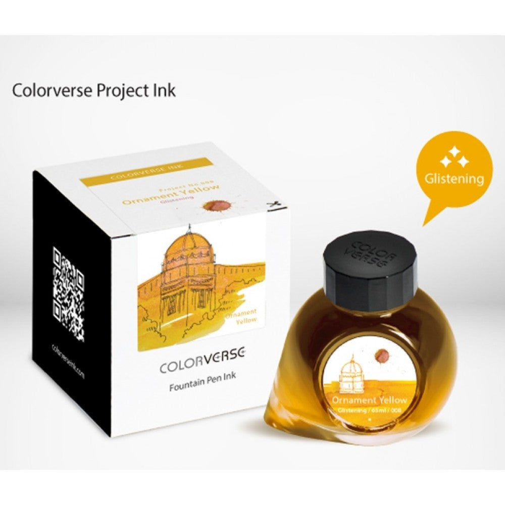 Colorverse | Project Series | Fountain Pen Ink | Ornament Yellow | 65ml - penpencilink