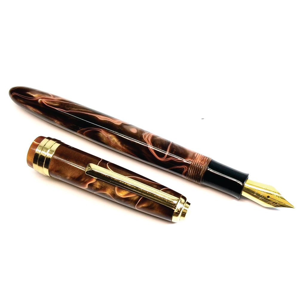 Click | Falcon Premium Acrylic | Fountain Pen | - Brown