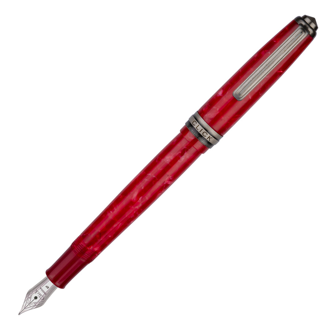 Click | Falcon Premium Acrylic | Fountain Pen | - Coral Red