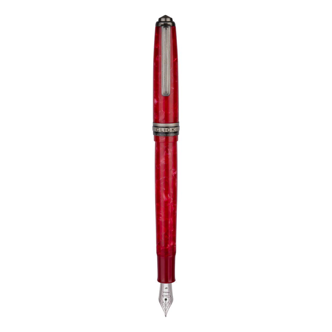 Click | Falcon Premium Acrylic | Fountain Pen | - Coral Red
