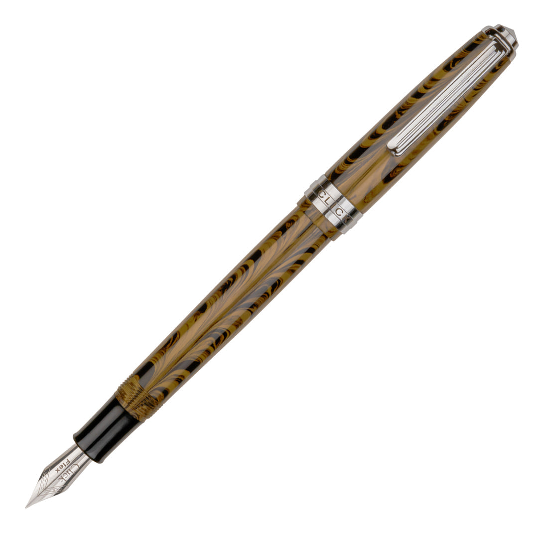 Click | Falcon Premium Acrylic | Fountain Pen | - Yellow Black