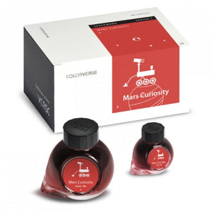 Colorverse | Spaceward Series | Season 1 | Fountain Pen Ink | Mars Curiosity | Red | 65ml and 15ml | 2 Bottle Set - penpencilink