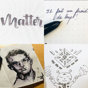 Colorverse | Multiverse Series | Season 3 | Matter | Anti-Matter | Fountain Pen Ink | Grey | 65ml and 15ml | 2 Bottle Set - penpencilink