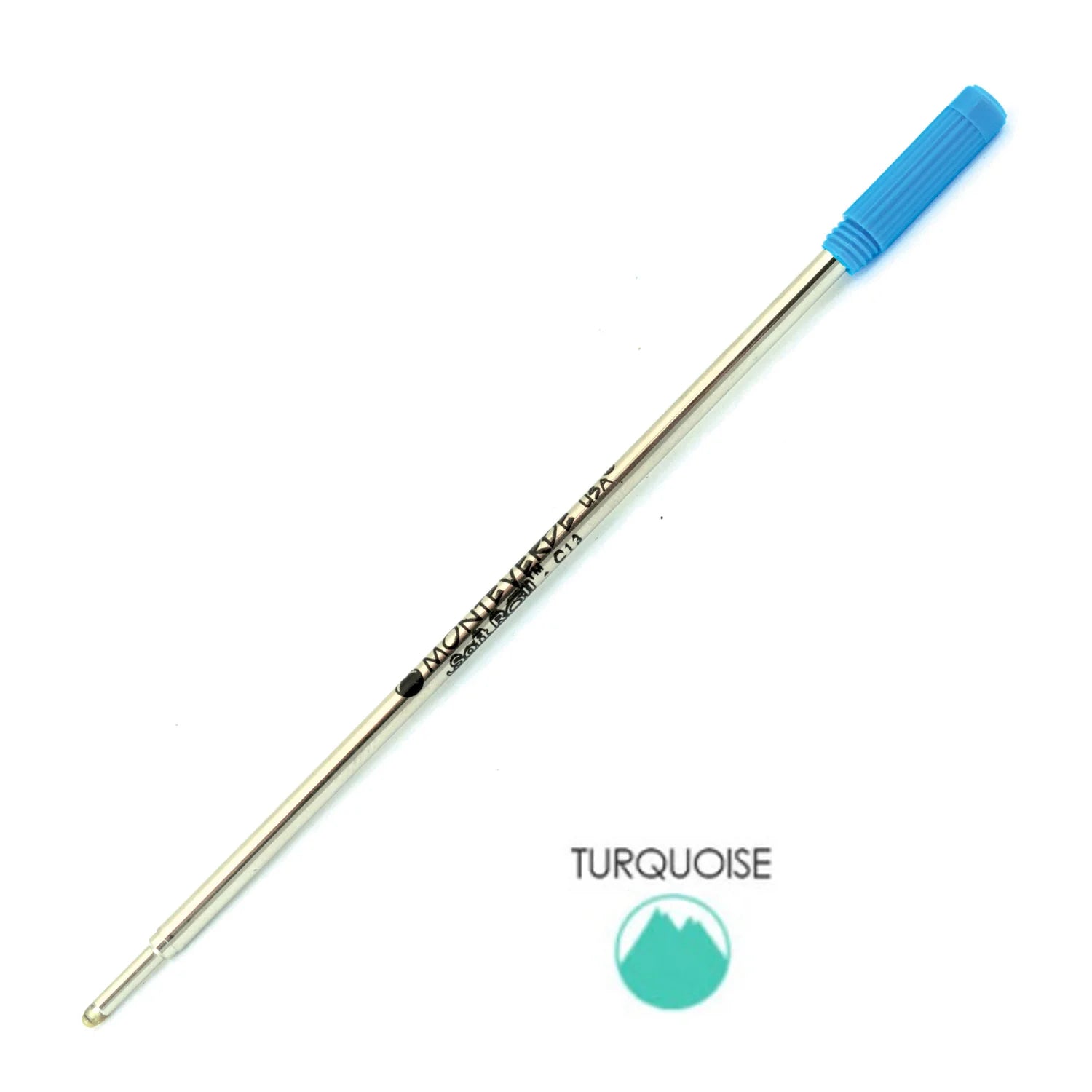 Monteverde | Ball Pen Refill | For Cross | - Turquoise (Medium) (Pack Of 2)