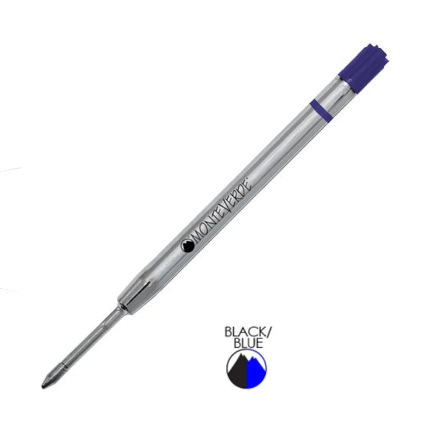 Monteverde | Ceramic Gel Refill | For Parker | - Black/Blue (Broad) (Pack Of 2)