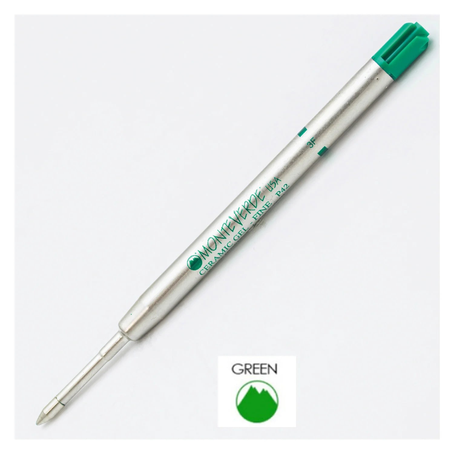 Monteverde | Ceramic Gel Refill | For Parker | - Green (Fine) (Pack Of 2)