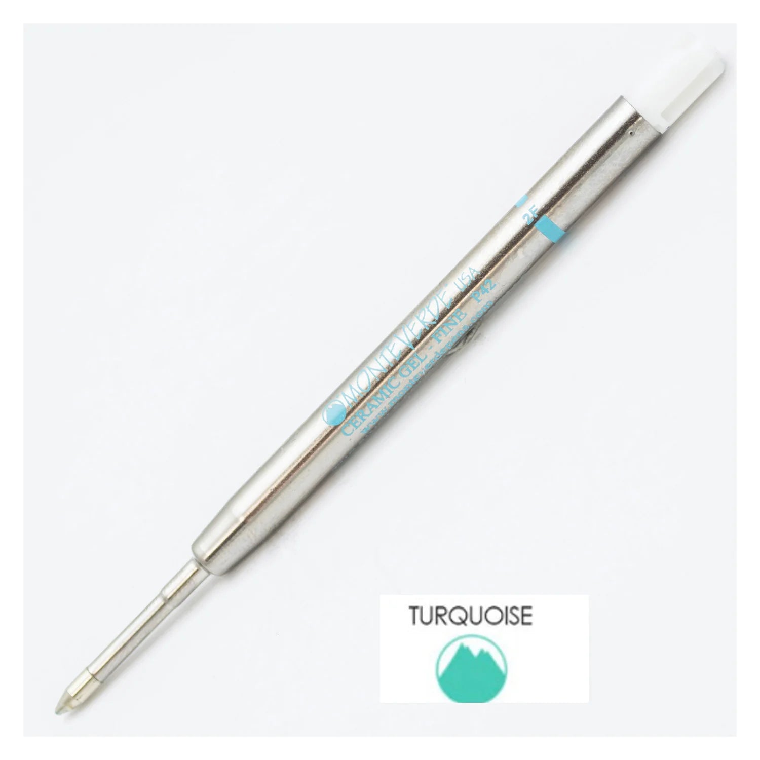 Monteverde | Ceramic Gel Refill | For Parker | - Turquoise (Fine) (Pack Of 2)