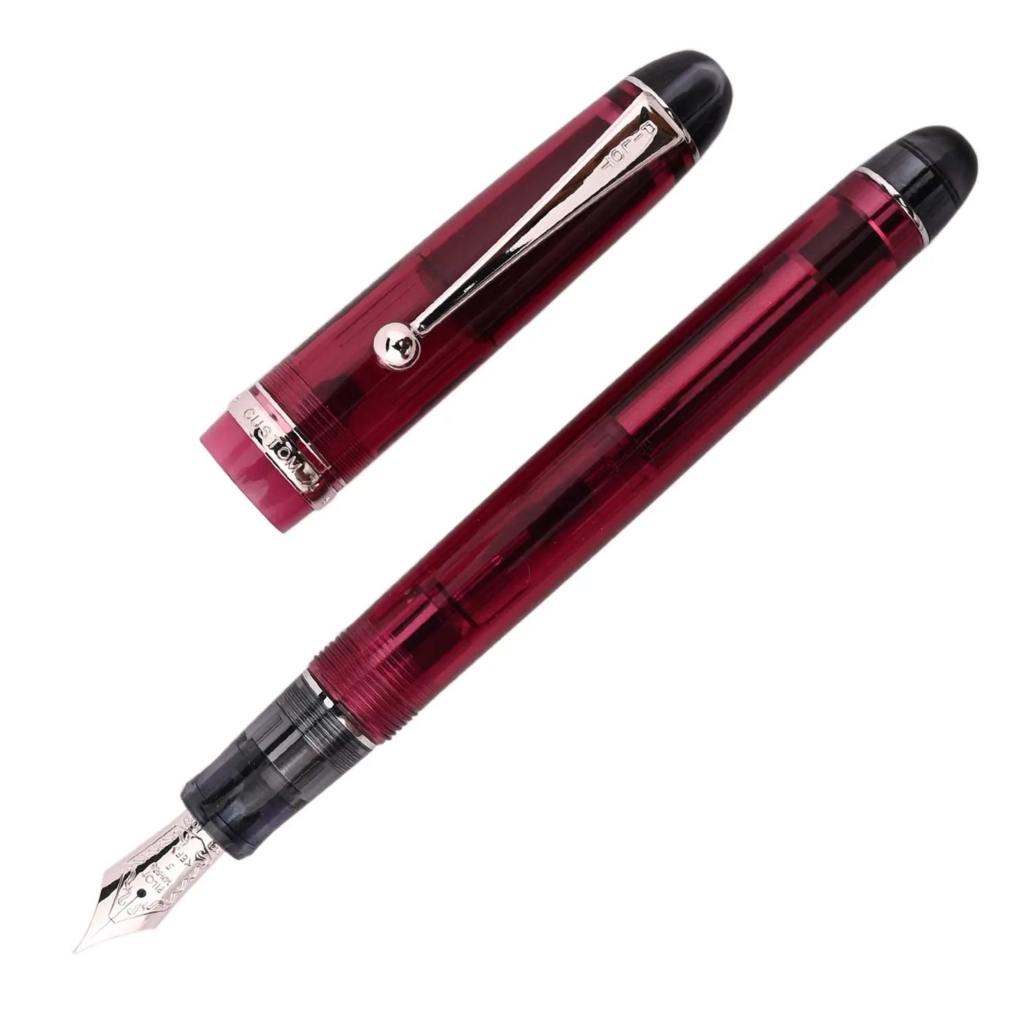 Pilot | Custom 74 | Fountain Pen | - Tinted Wine Red CT