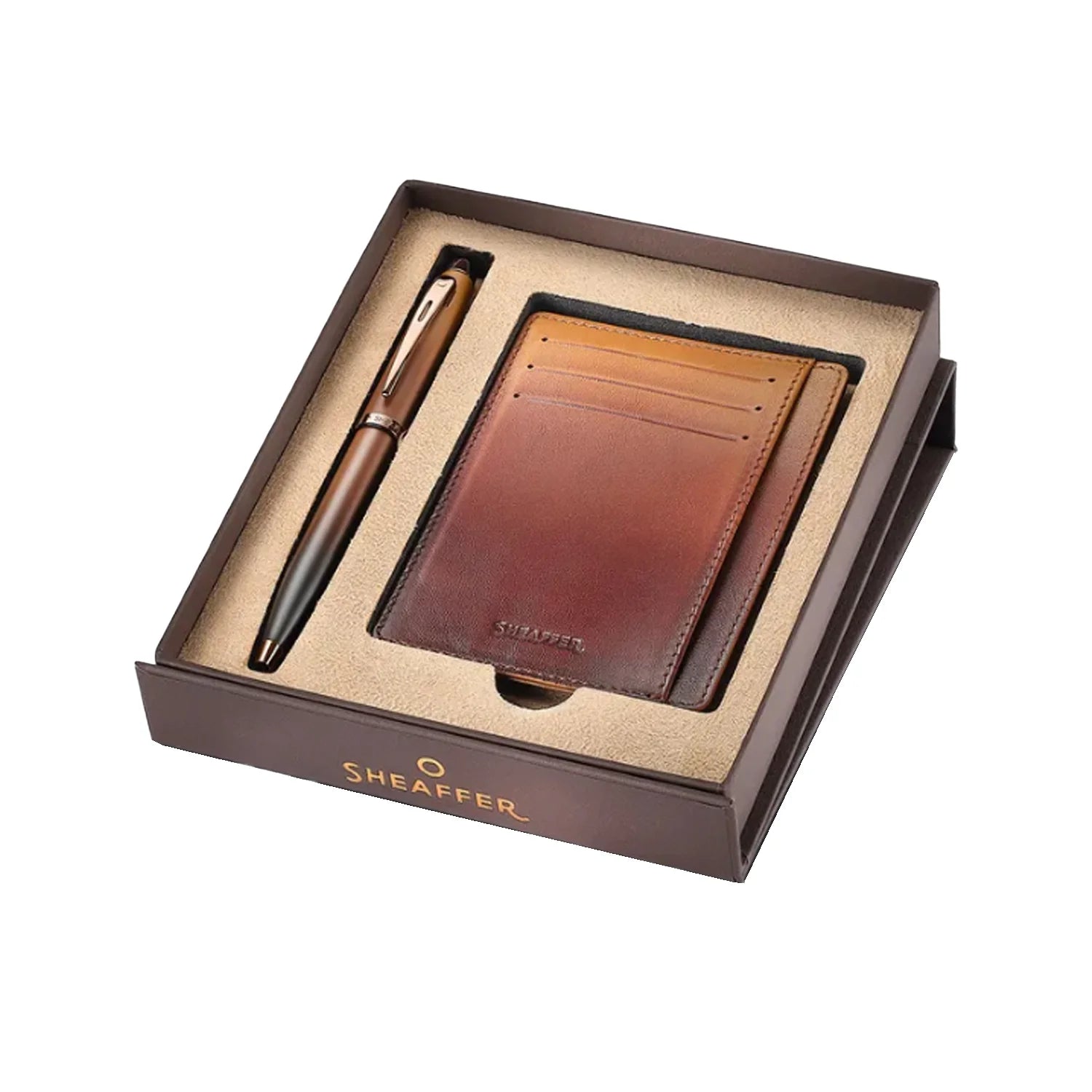 Sheaffer | 100 | Gift Set | Coffee Edition | Ball Pen & Card Holder