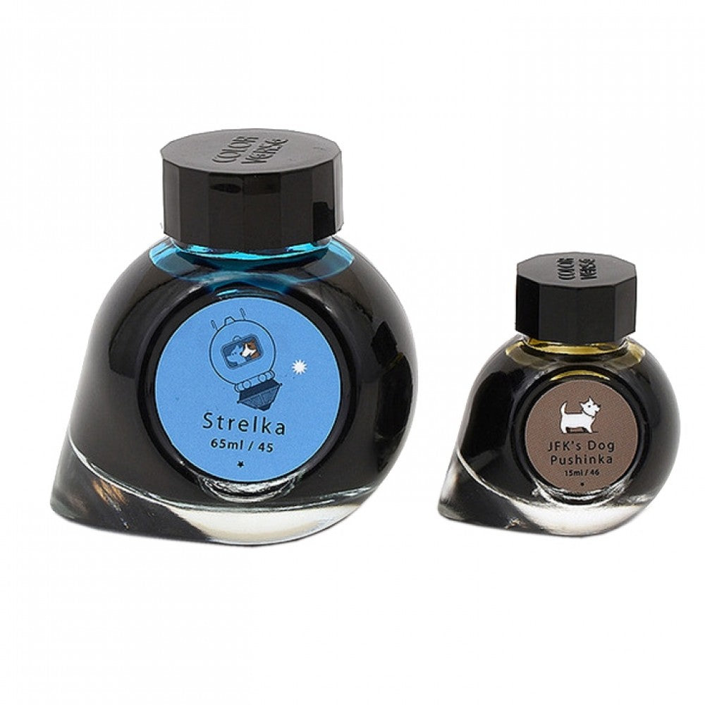 Colorverse Ink | Trailblazer In Space | Strelka | Blue | 65ml & 15ml | 2 Bottle Set - penpencilink