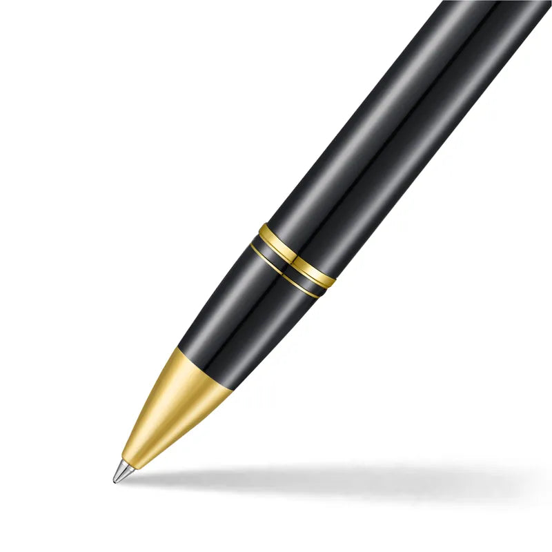 Sheaffer |Legacy 9065 |Glossy Black and Chrome Bi-color| Rollerball Pen with 14K PVD Gold-Plated| Stainless Steel Trims