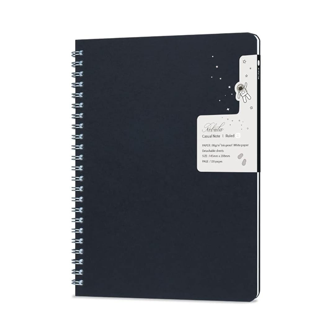 Colorverse | Nebula | Casual Series | Spiral Bound Notebook | Ruled | Dark Navy