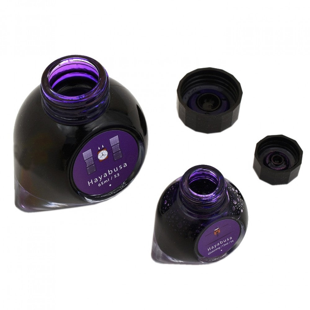 Colorverse | Hayabusa | Fountain Pen Ink | Special Edition | Purple | 65ml and 15ml | 2 Bottle Set - penpencilink