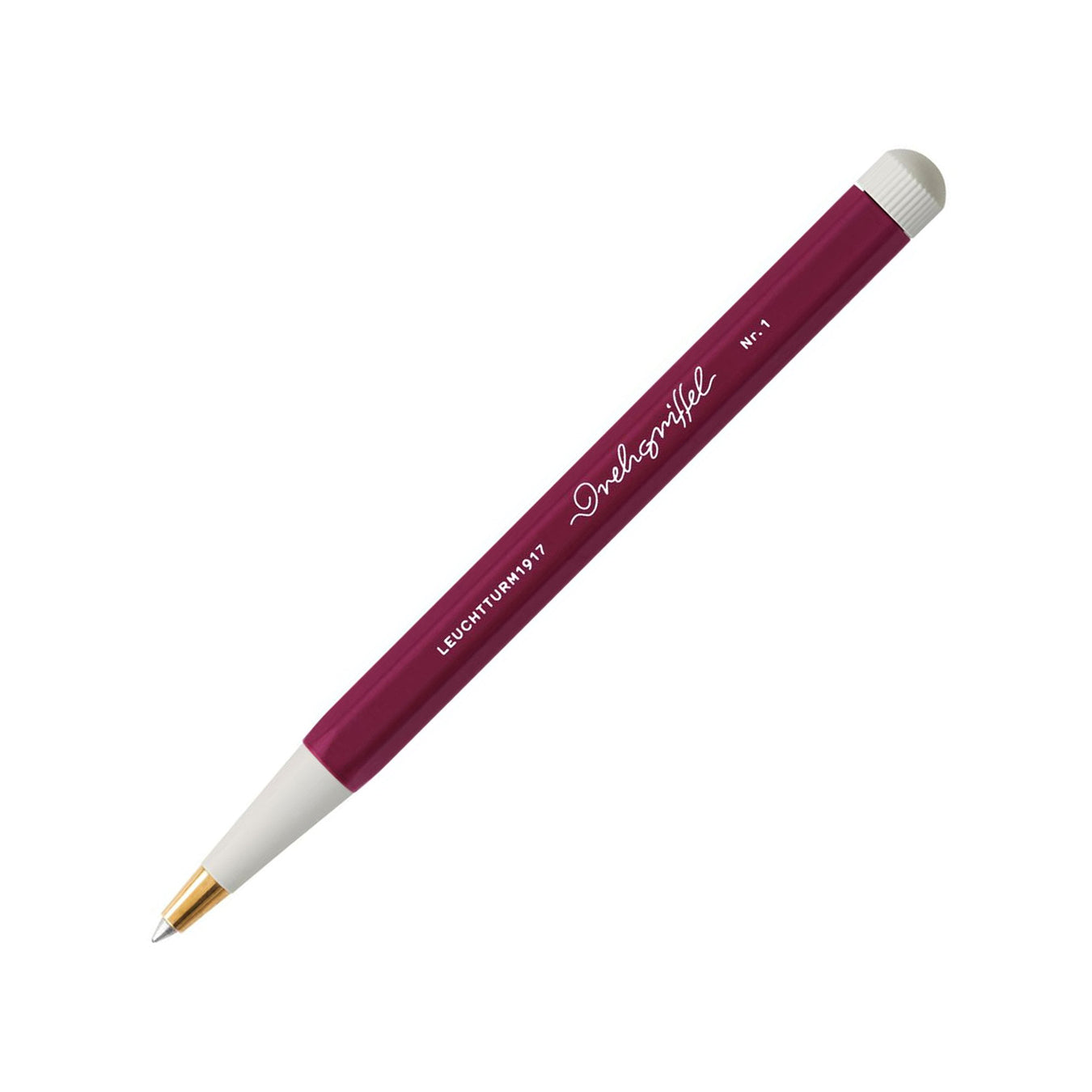 LEUCHTTURM1917 Gel Pen with Document Proof Black Ink | Drehgriffel No. 1 |Port Red| Twist Mechanism