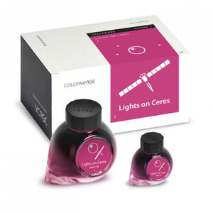 Colorverse | Spaceward Series | Season 1 | Fountain Pen Ink | Light Of Ceres | Purple | 65ml and 15ml | 2 Bottle Set - penpencilink