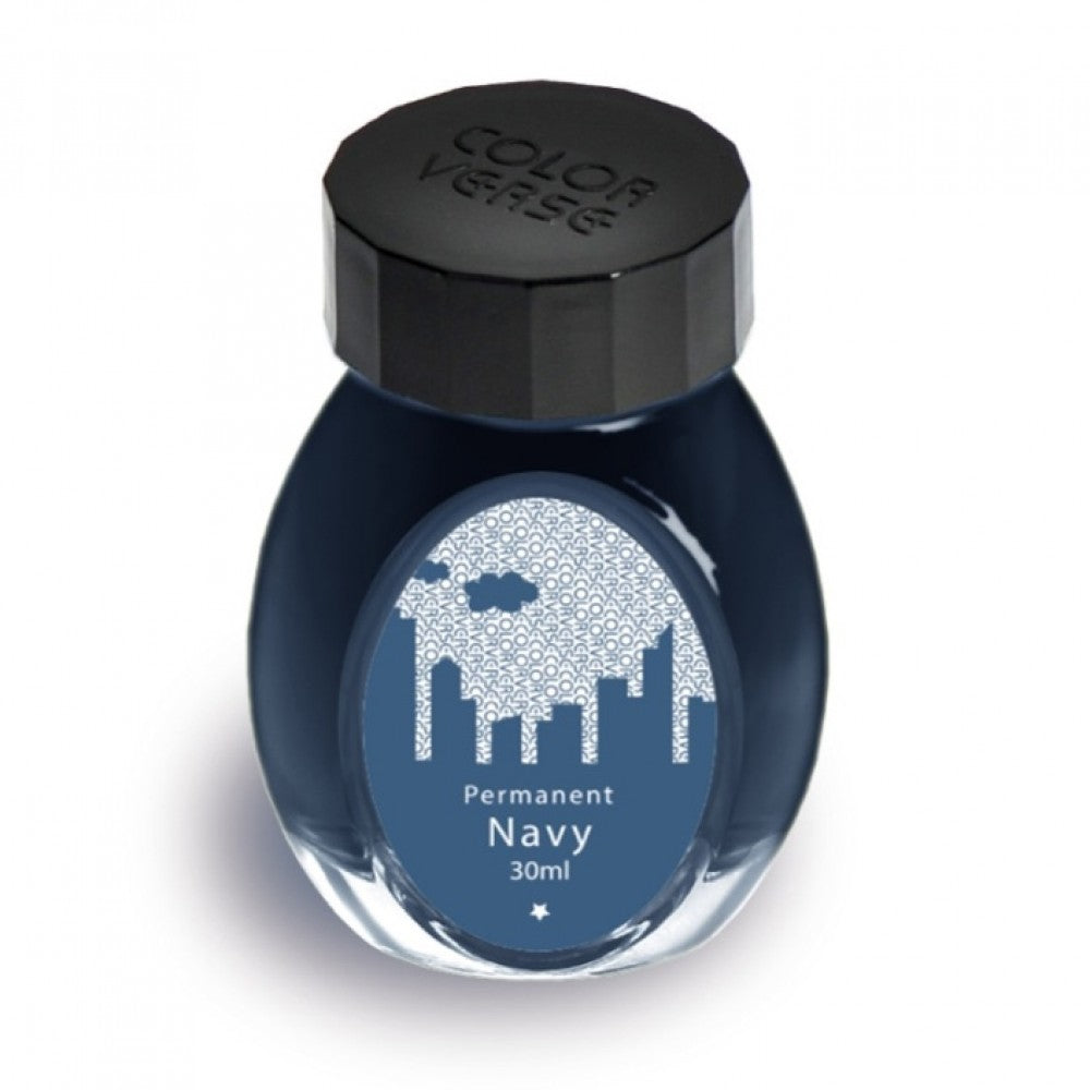 Colorverse | Office Series | Permanent Navy | Fountain Pen Waterproof Ink | 30ml - penpencilink