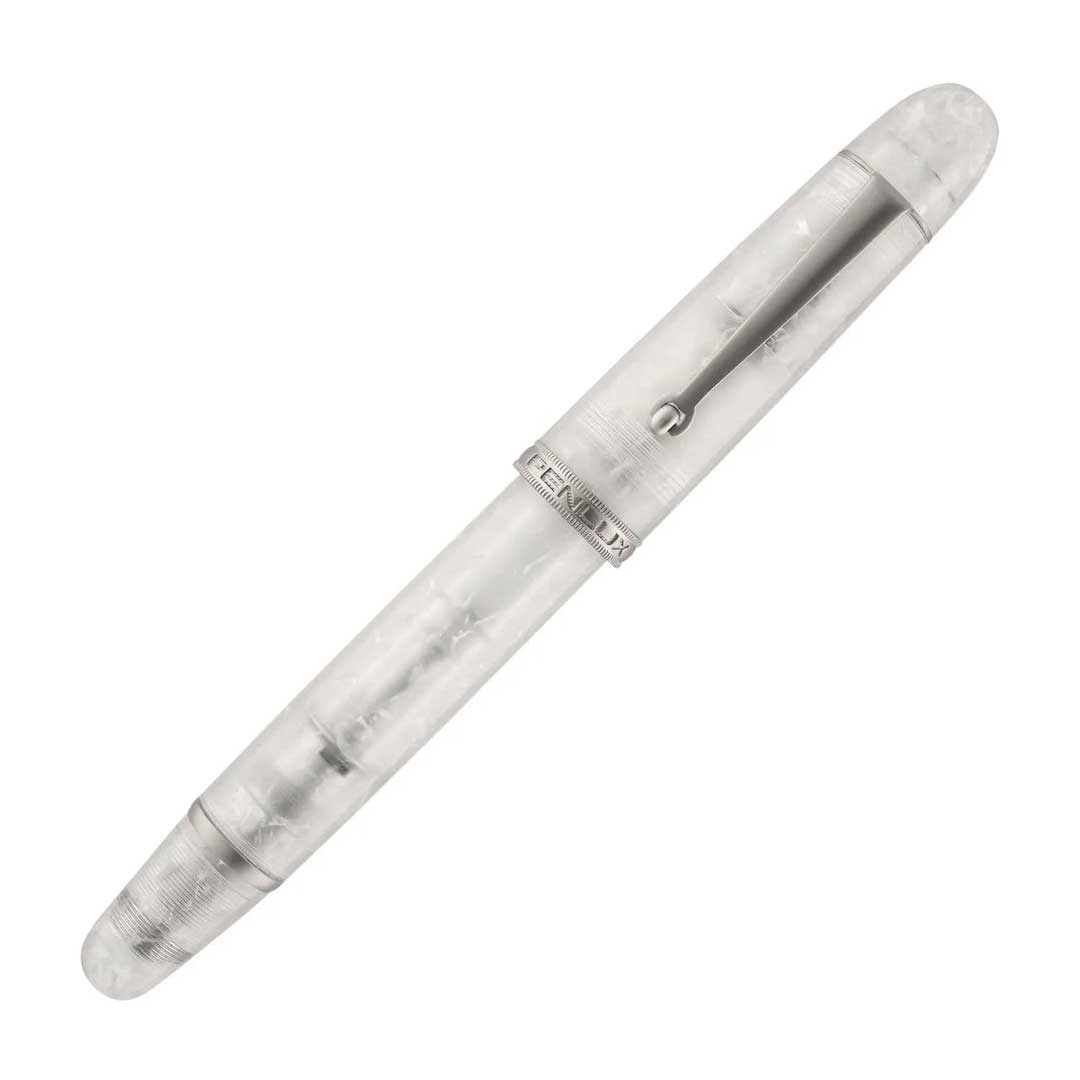 Penlux | Masterpiece Grande | Limited Edition | Fountain Pen | Snowflake | Clear Body | Piston Filling