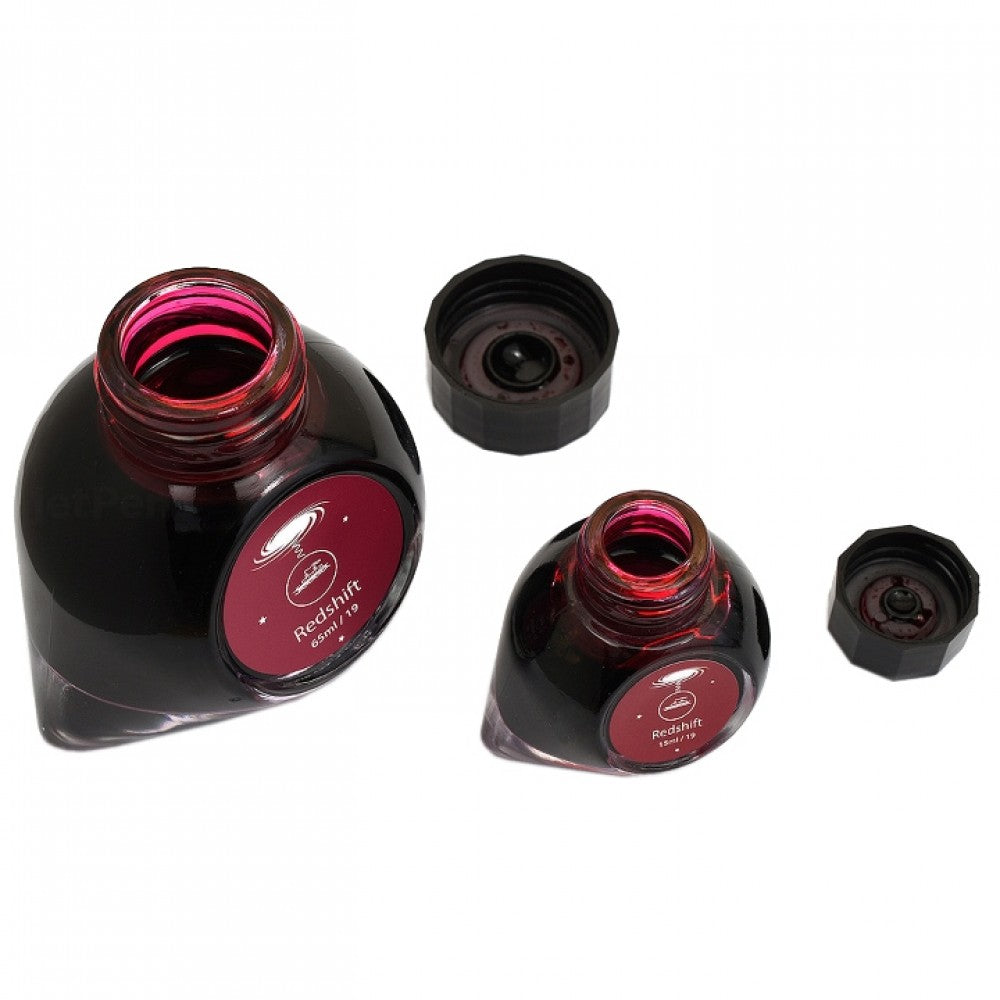 Colorverse | Astrophysics Series | Season 2 | Fountain Pen Ink | Redshift | Red | 65ml and 15ml | 2 Bottle Set - penpencilink