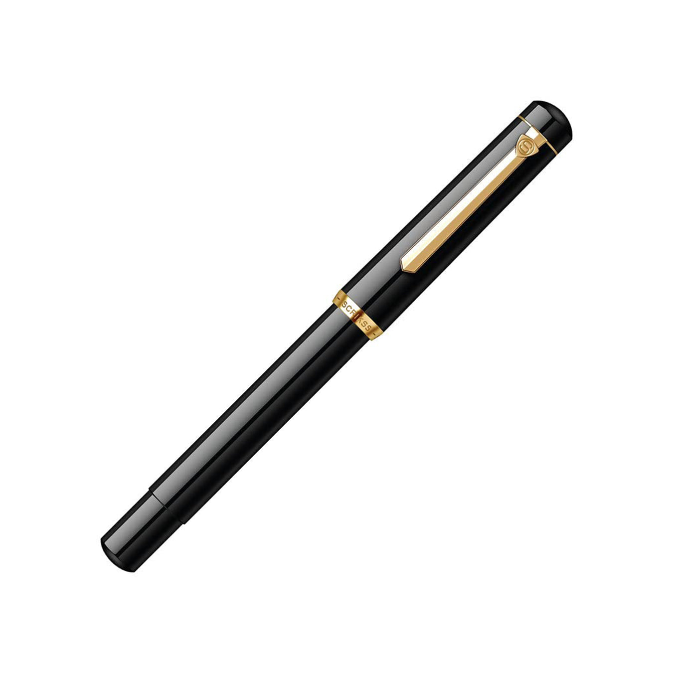 Scrikss 419 Medium Nib Fountain Pen - Black GT
