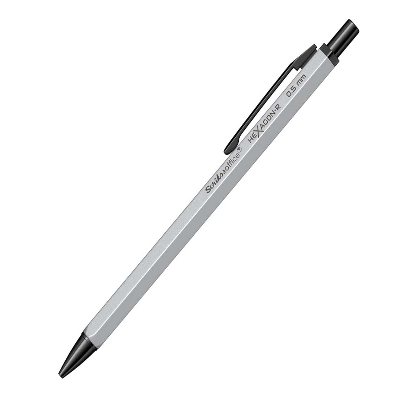 Scrikss | Hexagon-R | Mechanical Pencil | 0.5mm | Silver – Writing Wonders