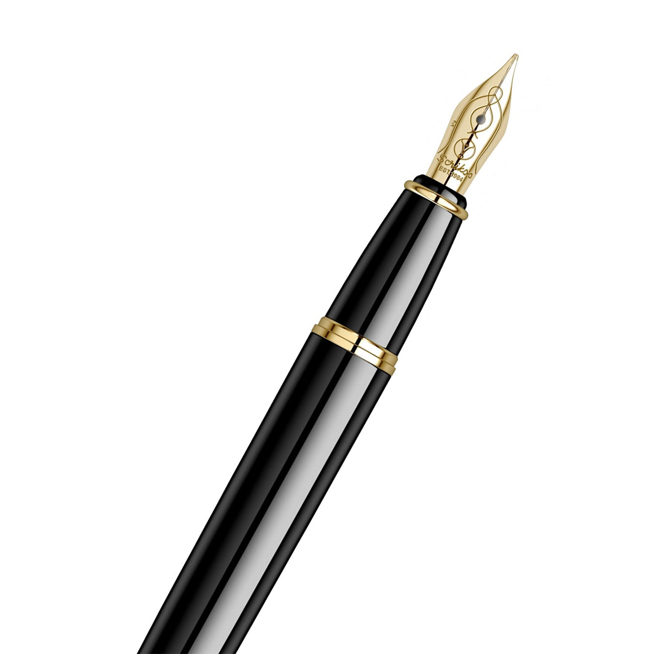 Scrikss Honour 38 Medium nib Fountain Pen - Glossy Black GT
