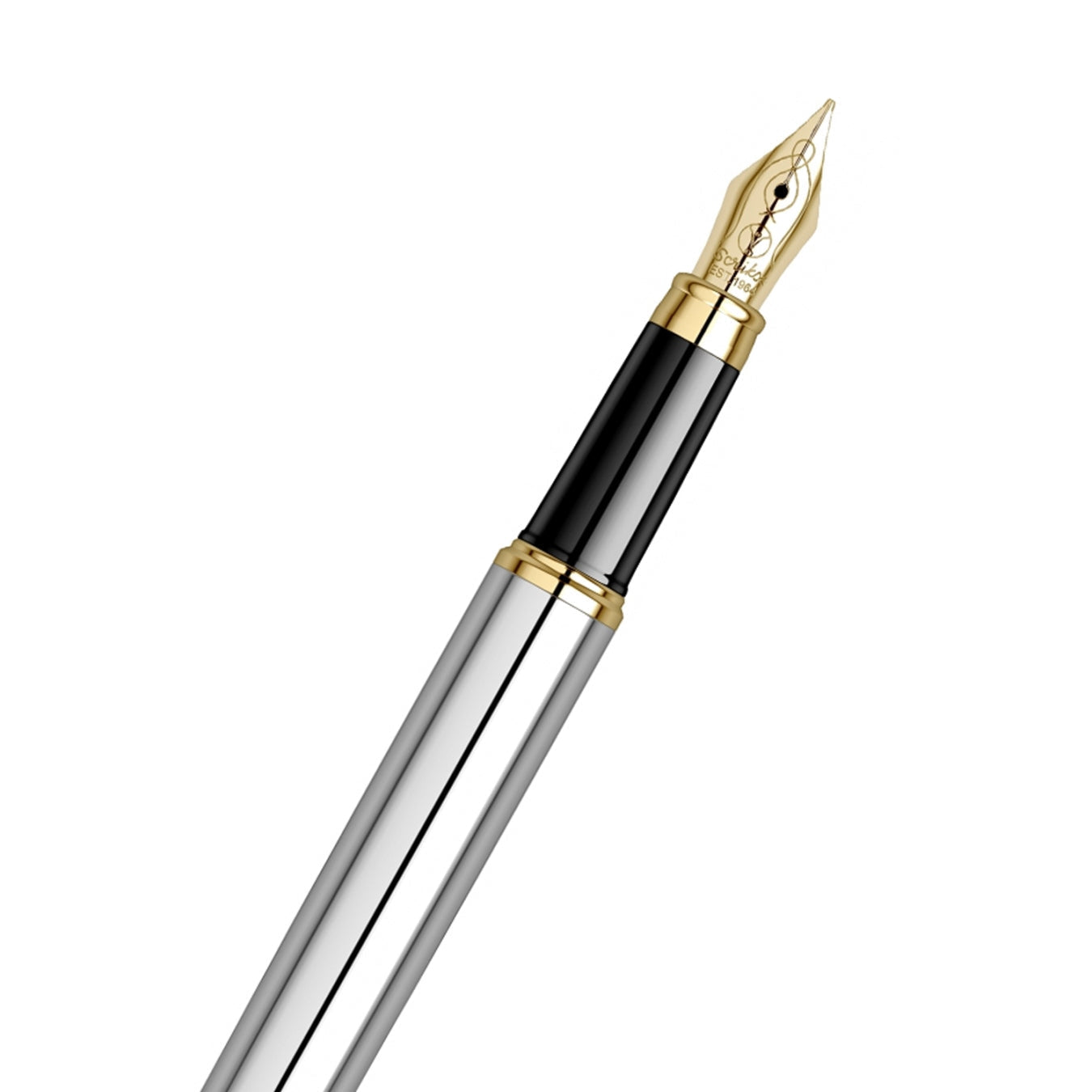 Scrikss Oscar 39 Medium nib Fountain Pen - Chrome GT