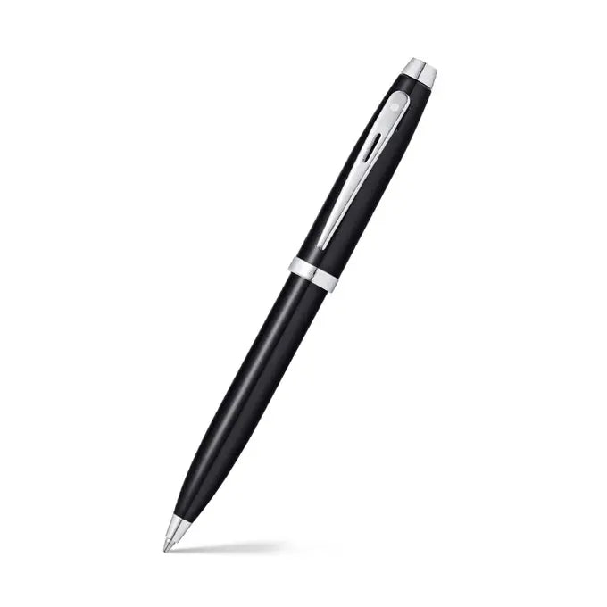Sheaffer | 100 | 9338 | Glossy Black | Chrome Trim | Ball Pen
