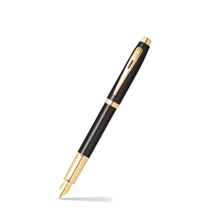 Sheaffer | 100 | 9322 | Glossy Black | Gold Trim | Fountain Pen