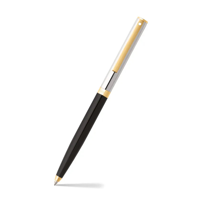 Sheaffer | Sagaris | 9475 | Black, Chrome Cap | Gold Trim | Ball Pen