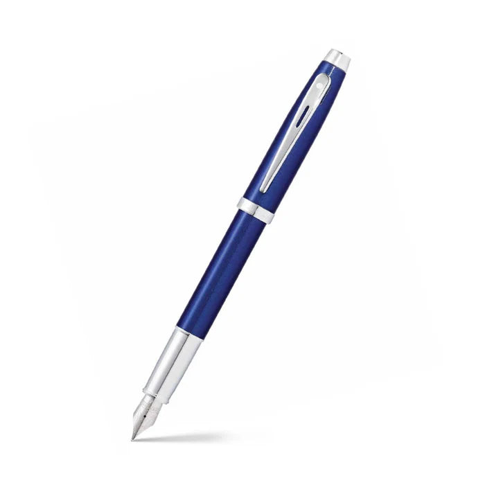 Sheaffer | 100 | 9339 | Blue| Chrome Trim | Fountain Pen