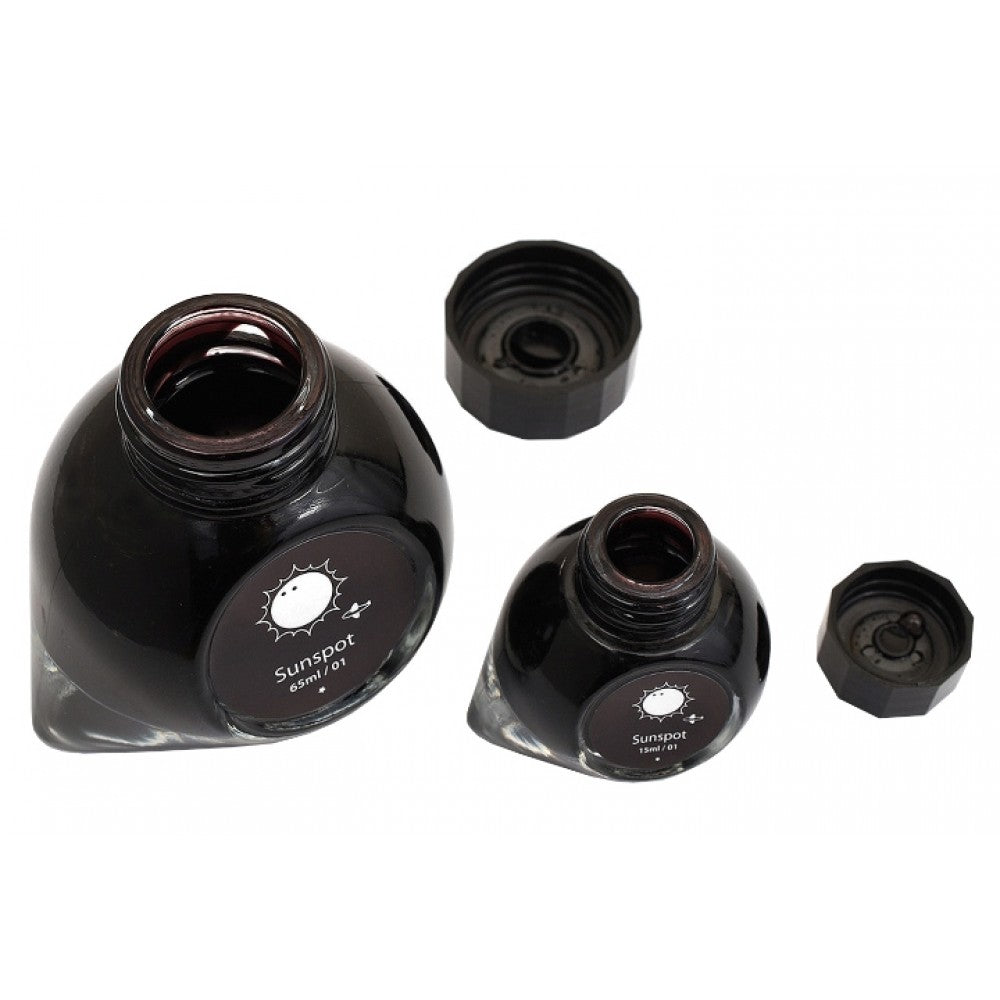 Colorverse Ink | Spaceward Series | Sunspot | Black | 65ml & 15ml | 2 Bottle Set - penpencilink