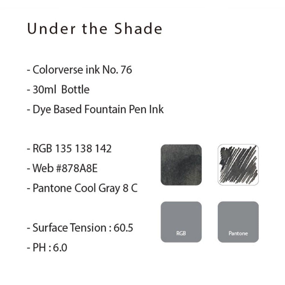 Colorverse | Joy | Ink Bottle | Ordinary Earth Edition | Under The Shade | 30ml - penpencilink