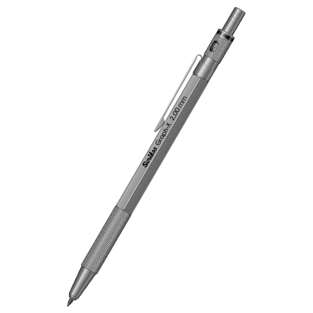 Scrikss | Graph-X | Mechanical Pencil | Satin Grey Titanium-2mm