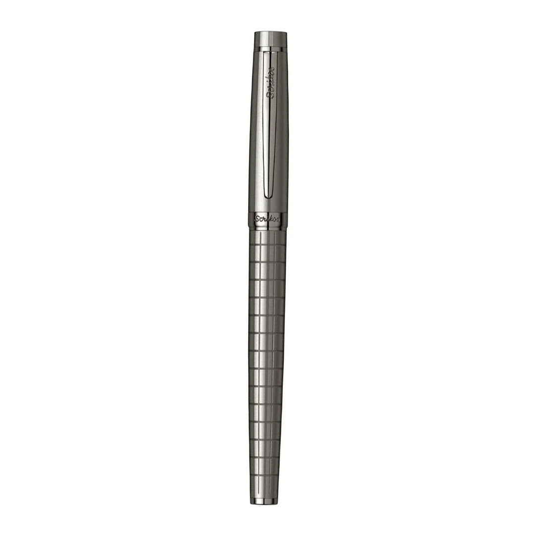 Scrikss Honour 38 Carbon Grey Roller Pen With Chrome Plated Trims for Writing Office Corporate Gifting Professionals Students